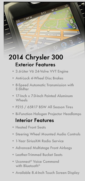 Optional tire size for chrysler 300 base sedan